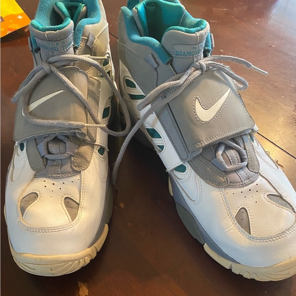 2012 Nike Air Diamond Turf II ‘Freshwater’ Gray/ Teal  Mens Size 13 487658-003 - Picture 1 of 9
